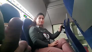 Madcap seduces Milf to Suck & Jerk his Dick in Bus